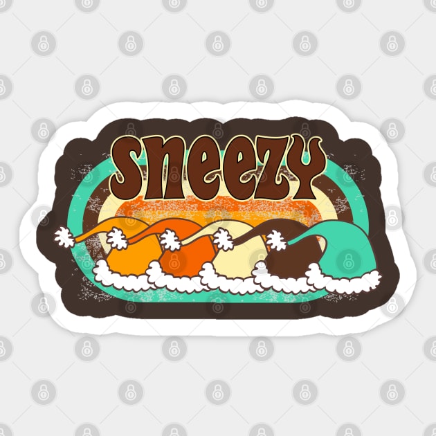 Sneezy Dwarf Sticker by lisalizarb